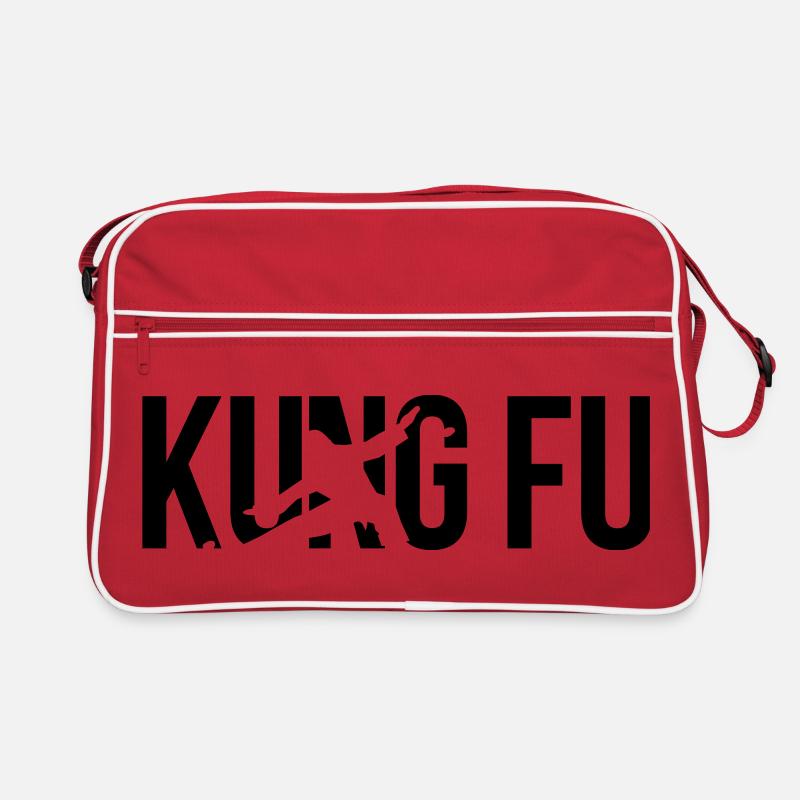 kung fu - Retro Tasche - Rot/Weiß