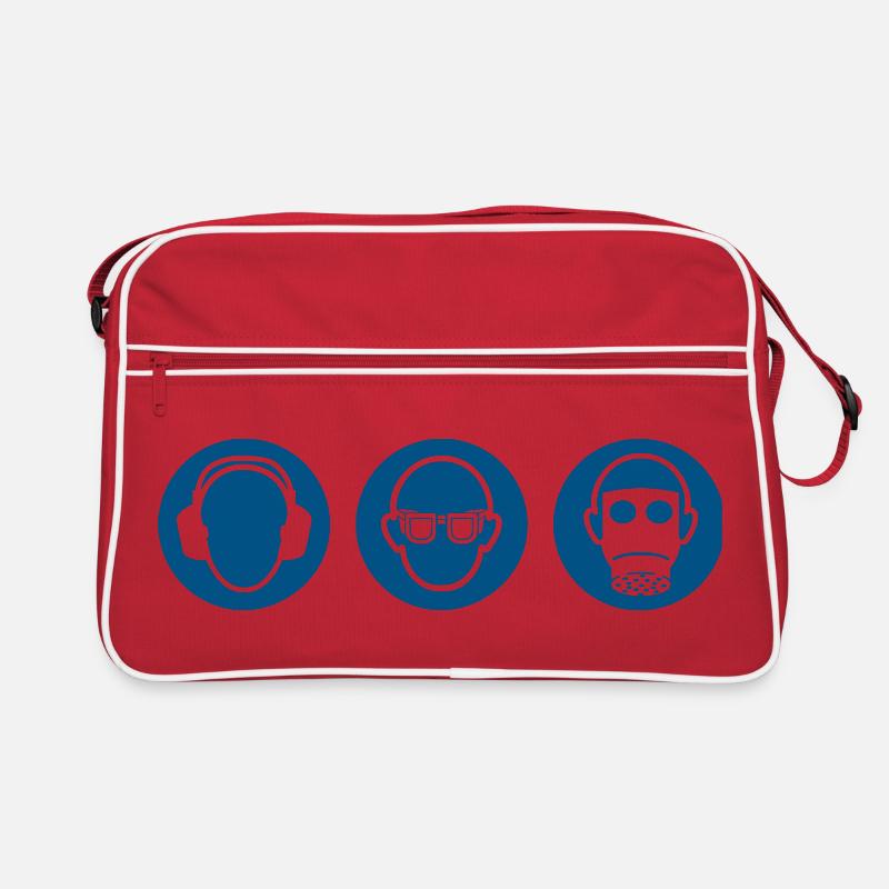 Three monkeys - hear, see, say nothing Retro Bag