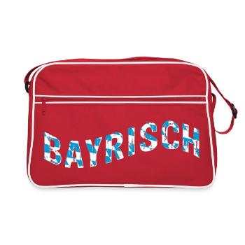 Lettrage bavarois | Bavière - Sac Retro - rouge/blanc - Devant