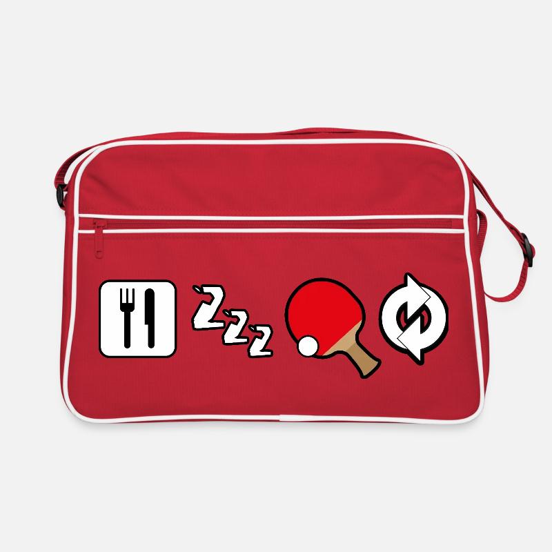 Eating Sleeping Table Tennis Repeat Retro Bag