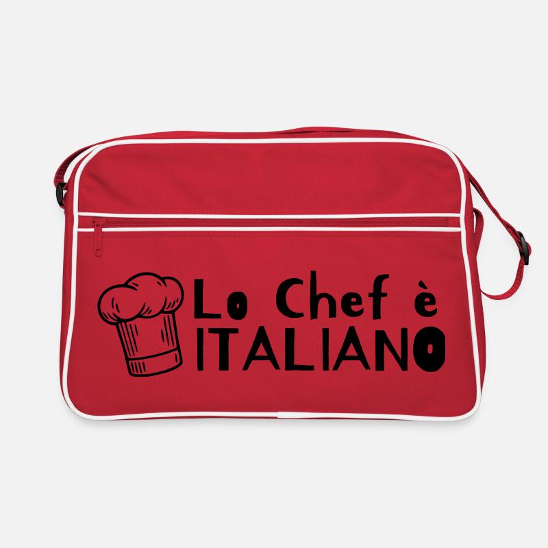 Lo chef è Italiano - Retro Bag - red/white