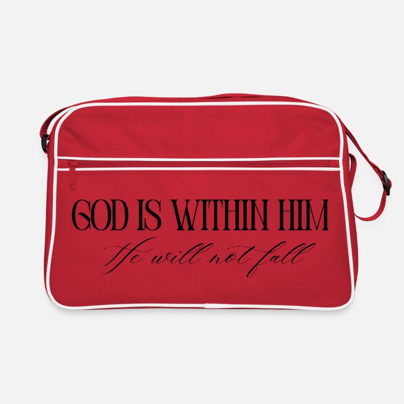 God is within him – Psalm 46:5 Bible Verses Retro Bag