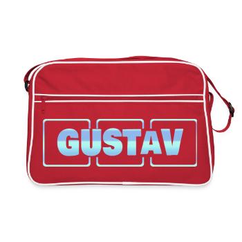 Gustav Blau - Sac Retro - rouge/blanc - Devant