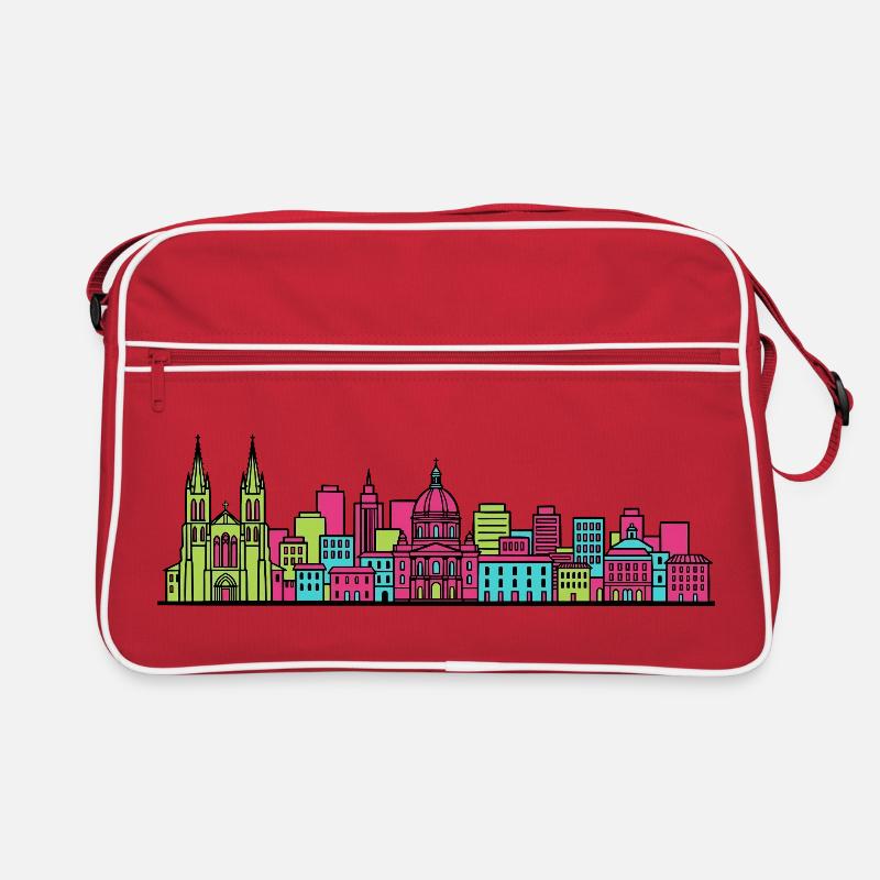 Montpellier Stadtsilhouette Arc de Triomphe Art Retro Tasche