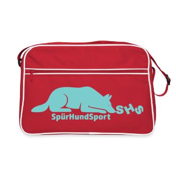 SHS logo mint - Retro Bag - red/white - Front