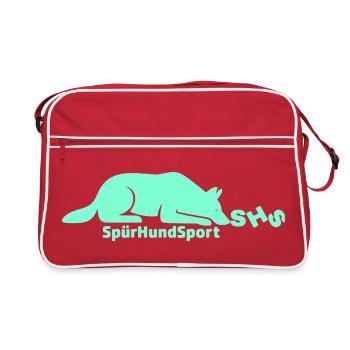 SHS logo aquamarine - Retro Bag - red/white - Front