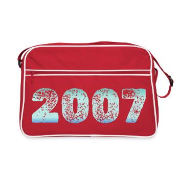 2007 Grunge Retro Typography - Retro Bag - red/white - Front