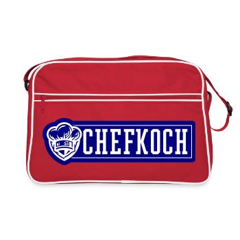 Chapeau de chef chef - Sac Retro - rouge/blanc - Devant