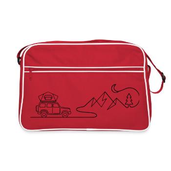 Van Life Camping Outdoor Adventure - Retro Bag - red/white - Front