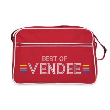 Best Of Vendee Funny Gift T-Shirt - Retro Bag - red/white - Front
