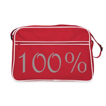 100 % - Sac Retro - rouge/blanc - Devant
