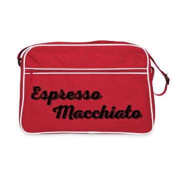 Espresso Macchiato - Retro Tasche - Rot/Weiß - Vorne