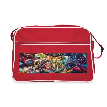 Tourbillon Cosmique Abstrait Nébuleuse - Sac Retro - rouge/blanc - Devant