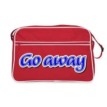 Go away Claim - Vectorgraphic - Retro Tasche - Rot/Weiß - Vorne