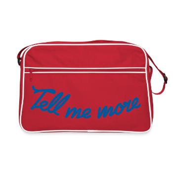 Tell Me More – The Art of Curiosity - Retro Bag - red/white - Front