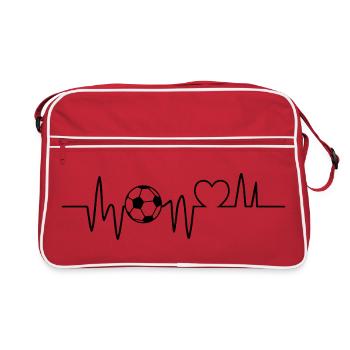 Football Heartbeat Football Football Football - Sac Retro - rouge/blanc - Devant