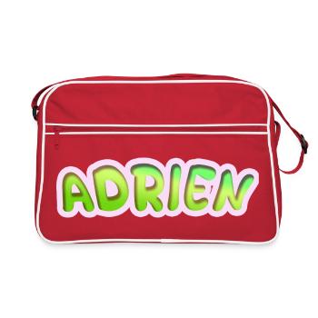 Gift for Adrien - Retro Bag - red/white - Front