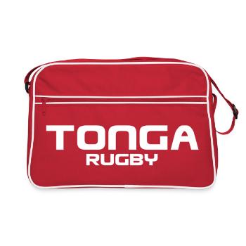 Tonga Rugby - Sport - Mers du Sud - Polynésie - Sac Retro - rouge/blanc - Devant