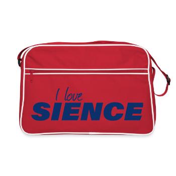 I LOVE SCIENCE - Retro Bag - red/white - Front