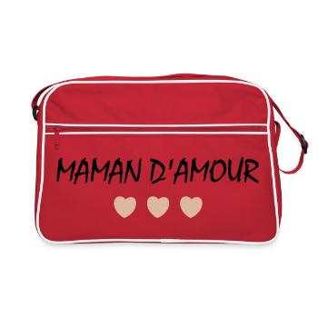 Maman d'amour - Sac Retro - rouge/blanc - Devant