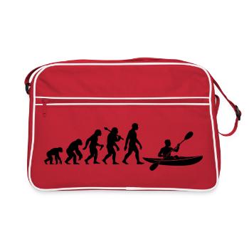 Kajak Evolution Kajakfahrer Für Wassersport Fans - Retro Tasche - Rot/Weiß - Vorne