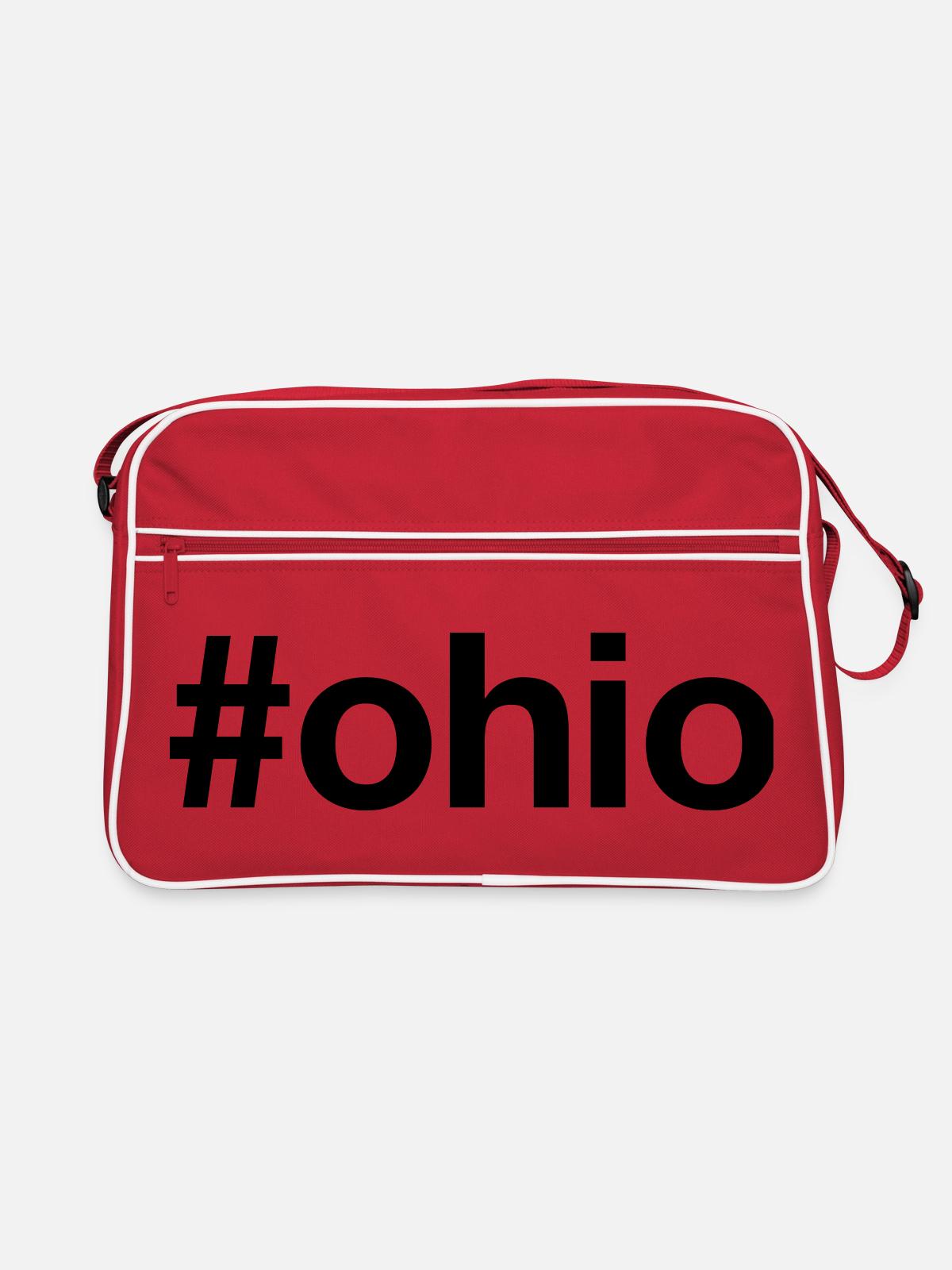 Mot-clic OHIO - Sac Retro - rouge/blanc - Devant