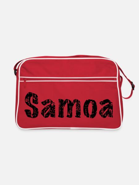 Samoa - Retro Tasche - Rot/Weiß - Vorne