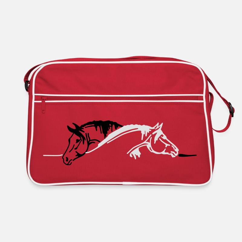 Pferde, Ponys, Tiere, Hengst, animal Retro Tasche