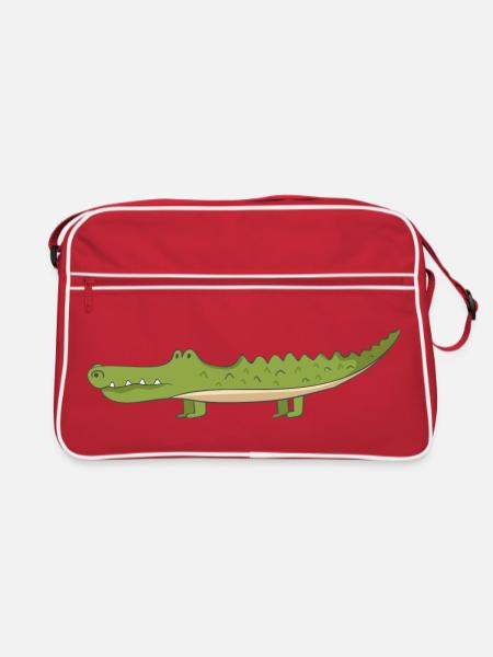 Crocodile - Sac Retro - rouge/blanc - Devant