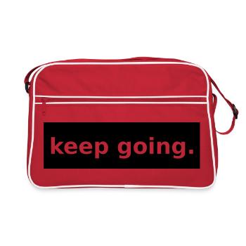 keep going - Retro Bag - red/white - Front