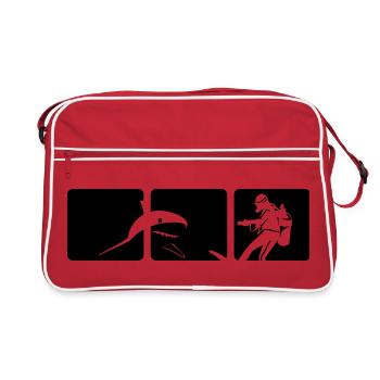 Plongée avec les requins - Sac Retro - rouge/blanc - Devant