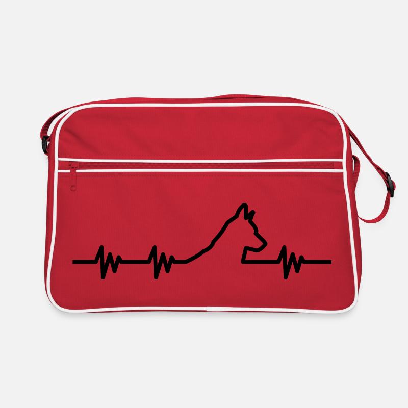 Battement de coeur pour les chiens Sac Retro