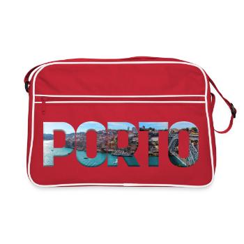 Découpe de Porto Skyline - Sac Retro - rouge/blanc - Devant