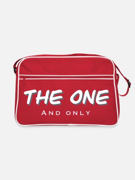 Exklusiver Single-Star Design - Retro Tasche - Rot/Weiß - Vorne