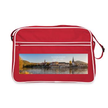 Neckargemünd - Abendstimmung - Retro Tasche - Rot/Weiß - Vorne