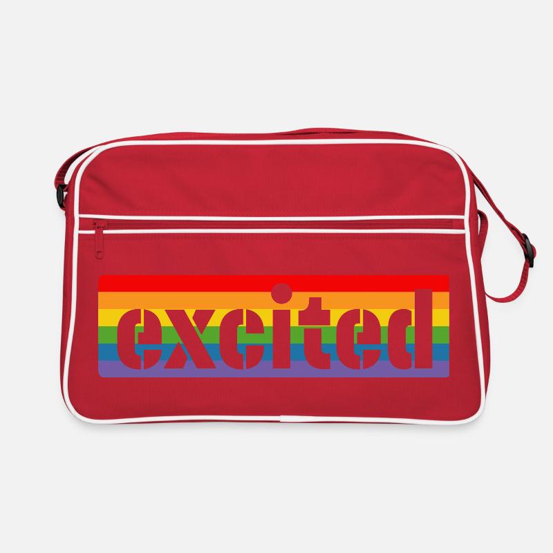 LGBT Rainbow Tshirt excited Retro Bag