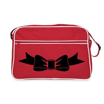 Fliege - Retro Tasche - Rot/Weiß - Vorne