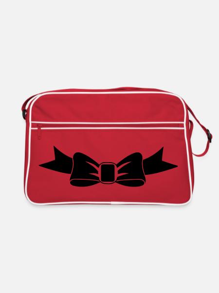 Fliege - Retro Tasche - Rot/Weiß - Vorne