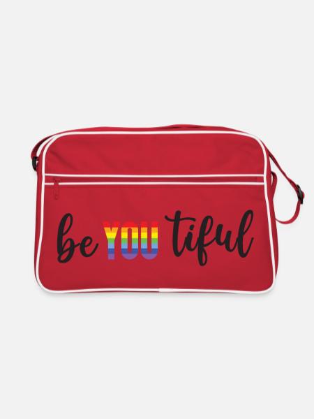 Pride Month LGBT - BeYOUTiful - Retro Tasche - Rot/Weiß - Vorne