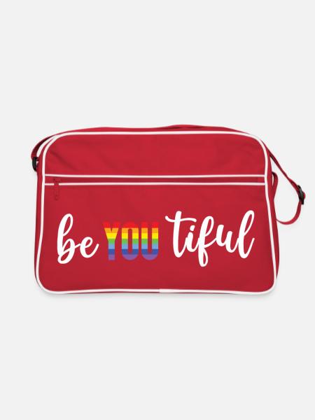 Pride Month LGBT - BeYOUTiful - Retro Tasche - Rot/Weiß - Vorne