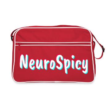 Neurospicy Neurodivergent ADHD Autism - Retro Bag - red/white - Front