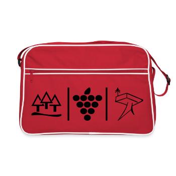La nature à l’état pur - Sac Retro - rouge/blanc - Devant