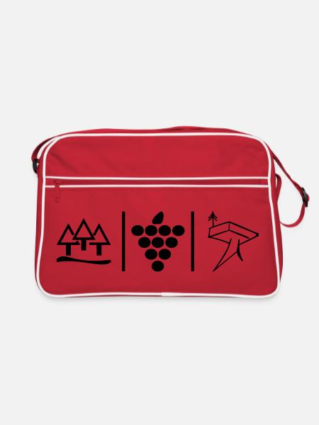 Pure nature - Retro Bag - red/white - Front