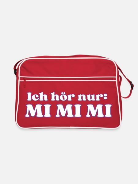 ICH HÖR NUR MI MI MI - Retro Tasche - Rot/Weiß - Vorne