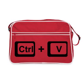 CTRL+V / Children's Gift for Father's Day / Mother's Day - Retro Bag - red/white - Front