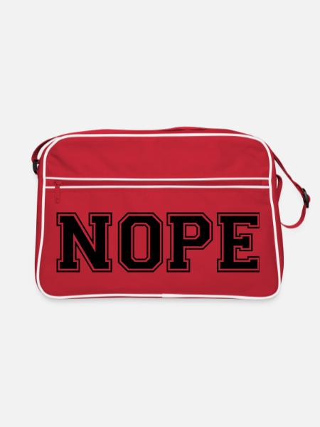 NOPE - Retro Tasche - Rot/Weiß - Vorne