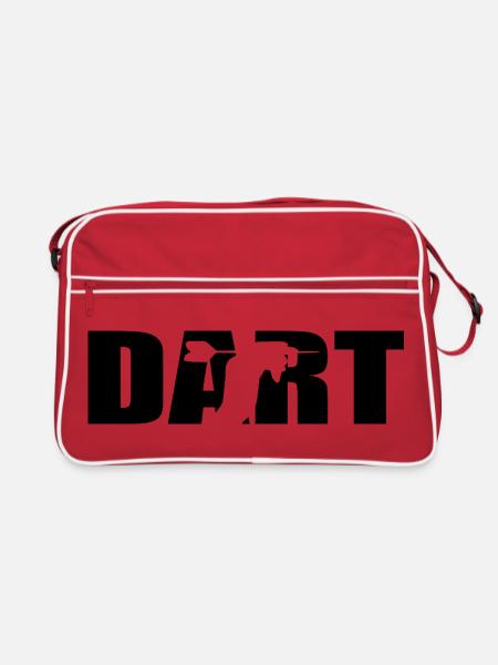 Conception de fléchettes classiques – Précision et style - Sac Retro - rouge/blanc - Devant