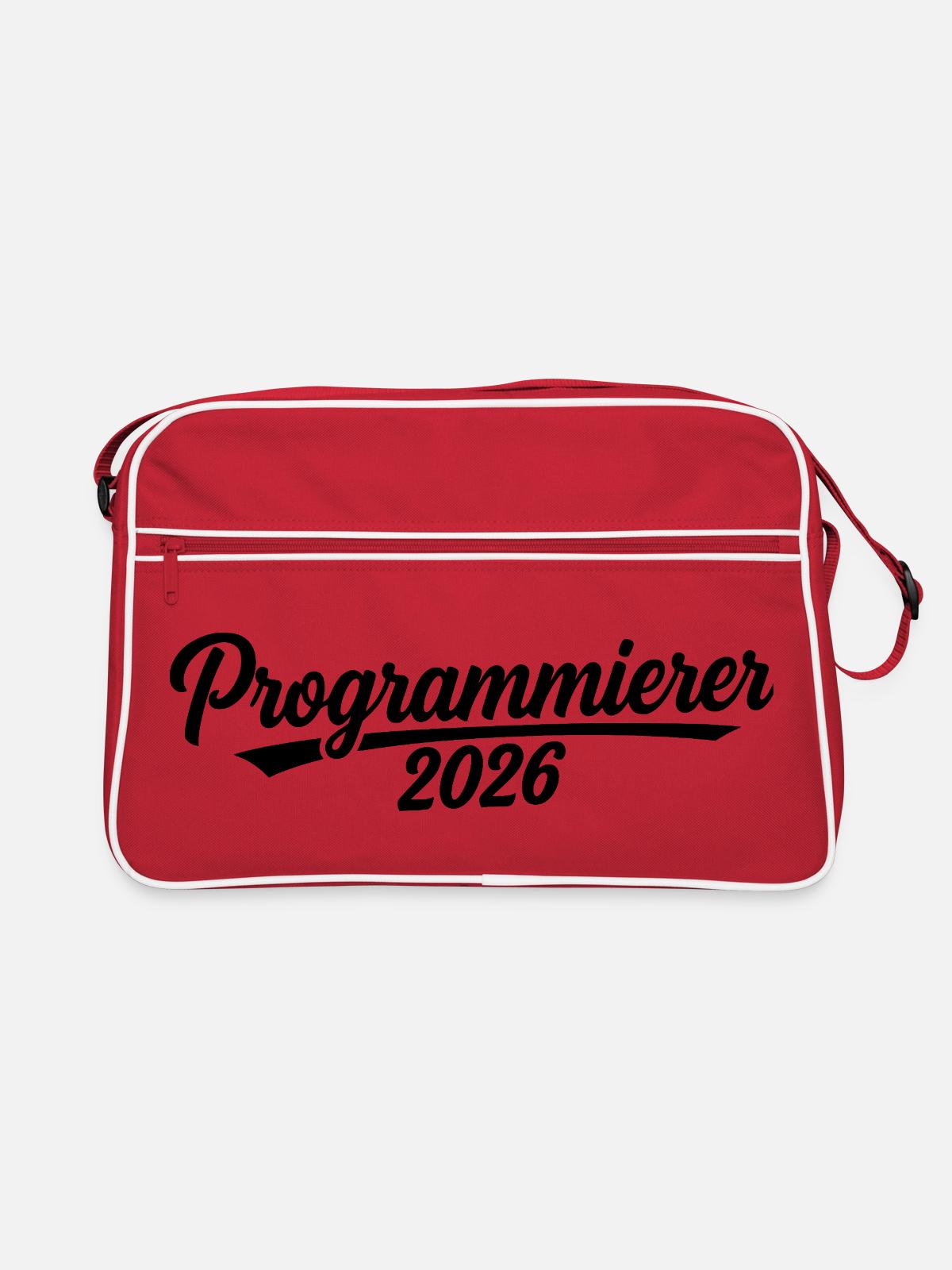 Programmer 2026 – Coding Design - Retro Bag - red/white - Front