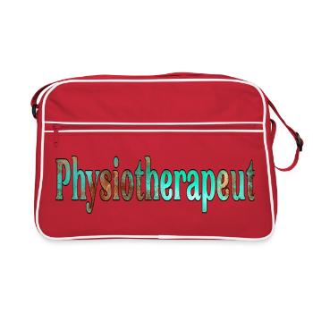 Physiotherapy Physiotherapist - Retro Bag - red/white - Front