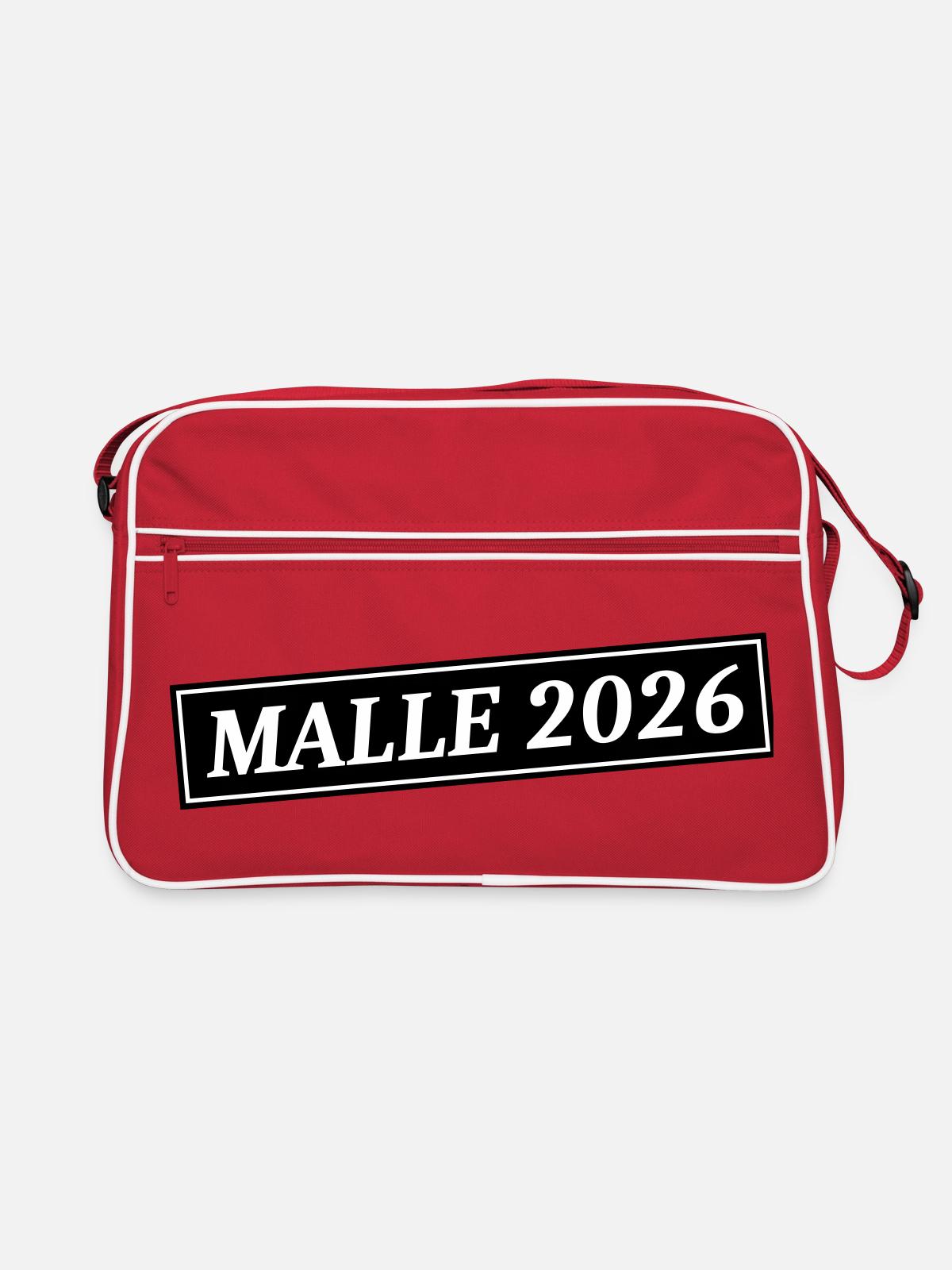 Malle 2026 - Retro Bag - red/white - Front